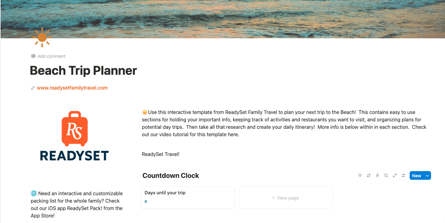 Beach Trip Planner